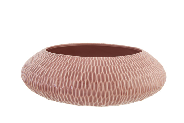 cosy & trendy SCHAAL ANISE ROZE 32X32XH12CM ROND AARDE WERK