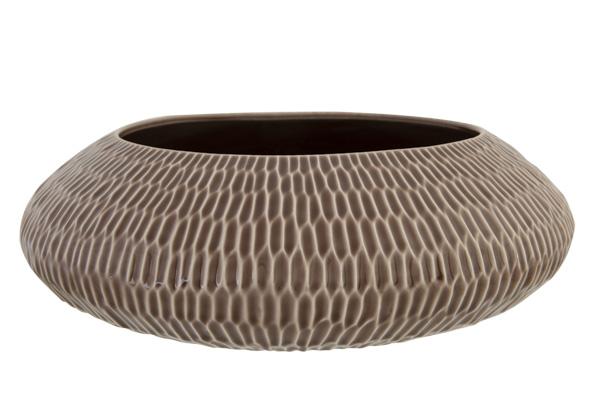 cosy & trendy SCHAAL ANISE TAUPE 32X32XH12CM ROND AARD EWERK