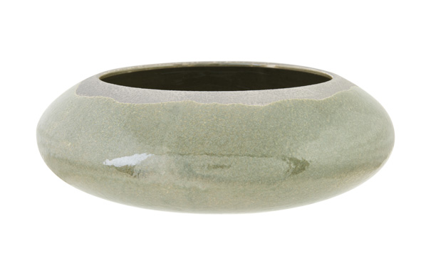 cosy & trendy SCHAAL FOREST TEXTURE GROEN 32X32XH12CM ROND AARDEWERK