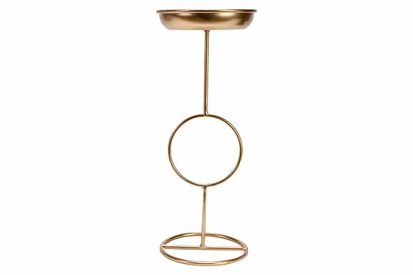 cosy & trendy SCHAAL STANDER TRAY 13X2 5CM GOUD 13X13X H33CM ANDERE