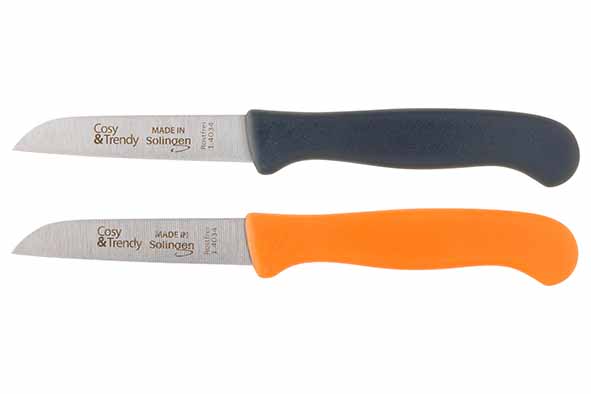 cosy & trendy SCHILMES 17CM SET2 RVS LEMMET KUNSTSTOF HANDVAT PASTELKLEUREN