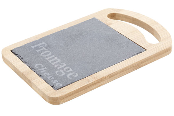 cosy & trendy SERVEERPLANK MINI BAMBOE-LEISTEEN CHEESE 18.5X12.5X1CM