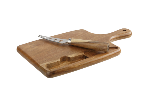 cosy & trendy SNIJPLANK MET KAASMES GIFT IN BOEKBOX 26X23XH1 5CM ACACIA