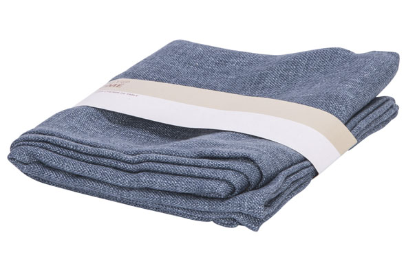 cosy & trendy TAFELLOPER BLAUW 180X40XH 5CM POLYESTER