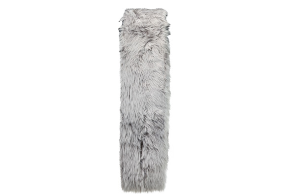 cosy & trendy TAFELLOPER FAUX FUR LICHTGRIJS 24X200CM ACRYL