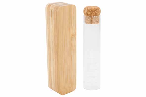 Cosy & Trendy THEE INFUSER BOROSILICAAT -IN BAMBOE BOX D2 9XH14 6CM - MET KURKSTOP