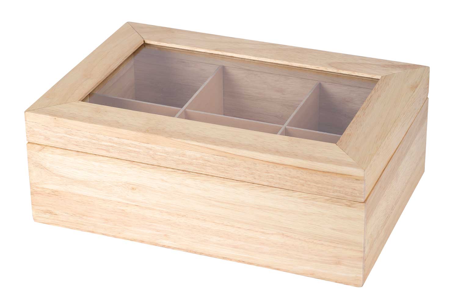 Cosy & Trendy THEEDOOS 6COMPARTIMENTEN LARGE 34.1X23.3 H12 3CM HOUT NATUUR