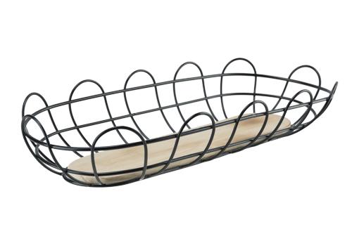 cosy & trendy TORRE BROODMAND ZWART 40 6X15 2XH7 6CM M ETAAL