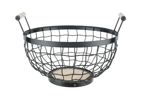 cosy & trendy TORRE FRUITSCHAAL ZWART D28XH13 5CM M ETAAL