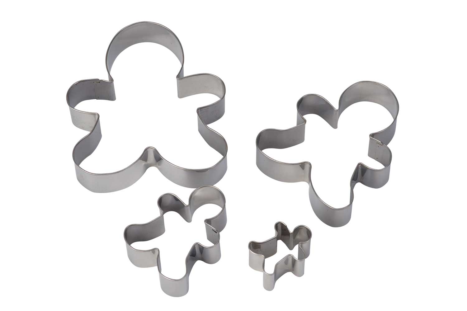 cosy & trendy UITSTEEKVORM SET4 GINGERBREAD MAN L3.7-10.8CM H2.5CM