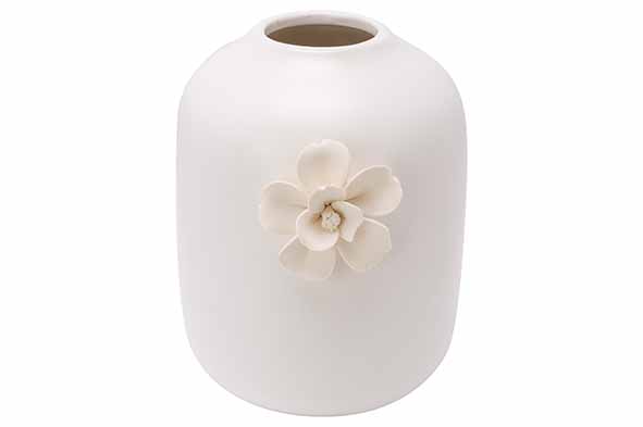 cosy & trendy VAAS FLOWER CREME 13 6X12 2XH15 2CM ROND PORSELEIN