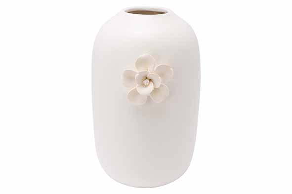 cosy & trendy VAAS FLOWER CREME 15 2X13 8XH21 5CM ROND PORSELEIN
