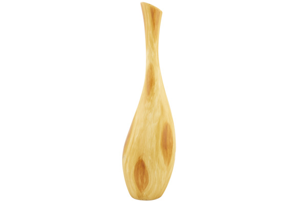 cosy & trendy VAAS OLIVE WOOD LOOK NATUUR 17X17XH60CM ROND AARDEWERK