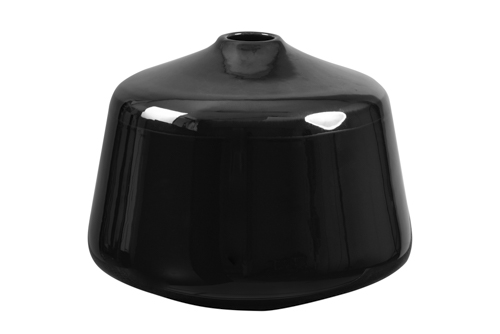 cosy & trendy VAAS REACTIVE GOLDEN ZWART 25X25XH20CM R OND AARDEWERK