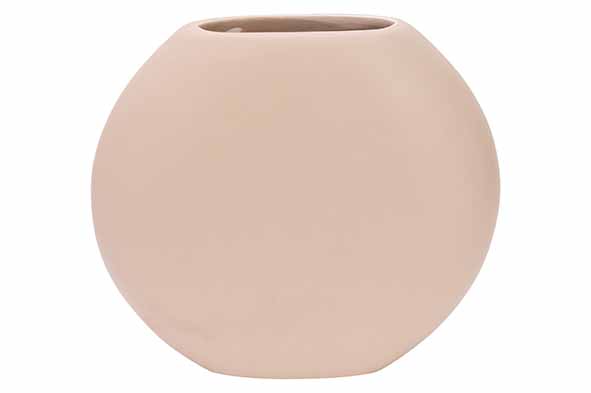 cosy & trendy VAAS SAUVAGE ZAND 16X4 6XH14 5CM ROND PO RSELEIN