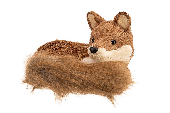 cosy & trendy VOS PLUME TAIL BRUIN 19X16XH12CM KUNSTST OF