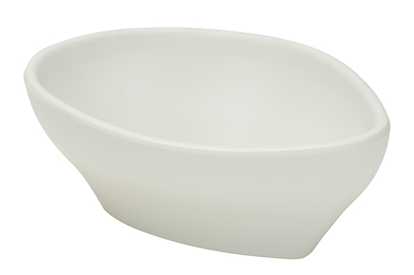 cosy & trendy WHITESTONE UNBREAKABLE SCHAAL 14 6X10 4 H6CM WIT ORGANISCH MELAMINE