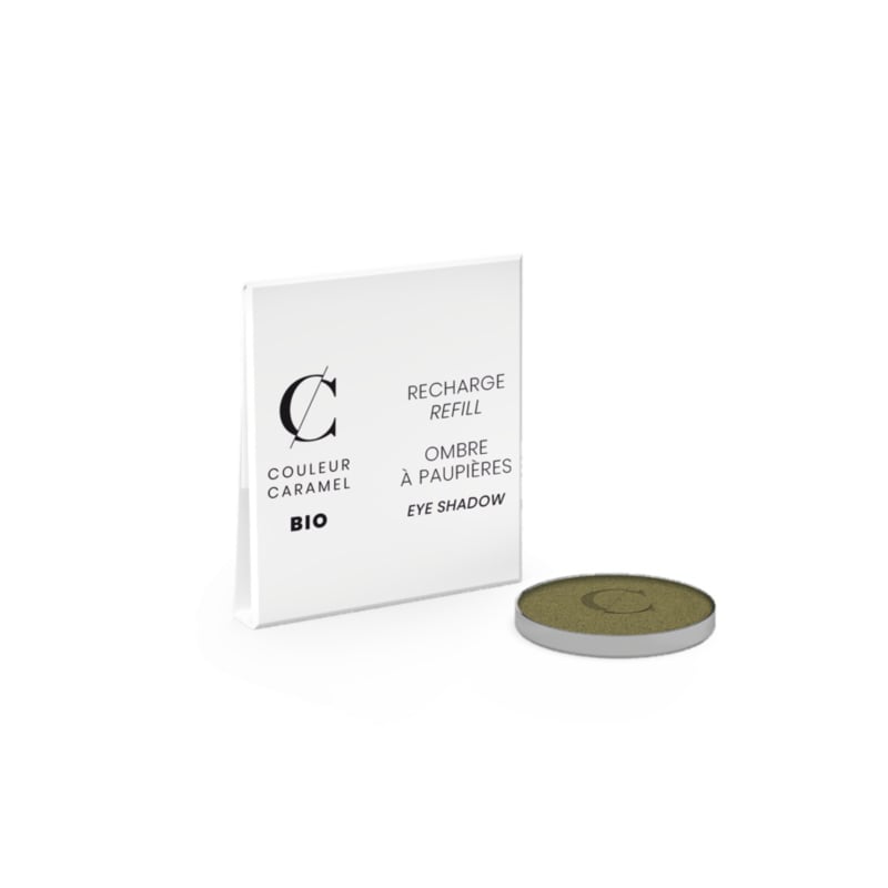 couleur caramel Organic Eyeshadow Golden Khaki -parelmoer Refill (165)
