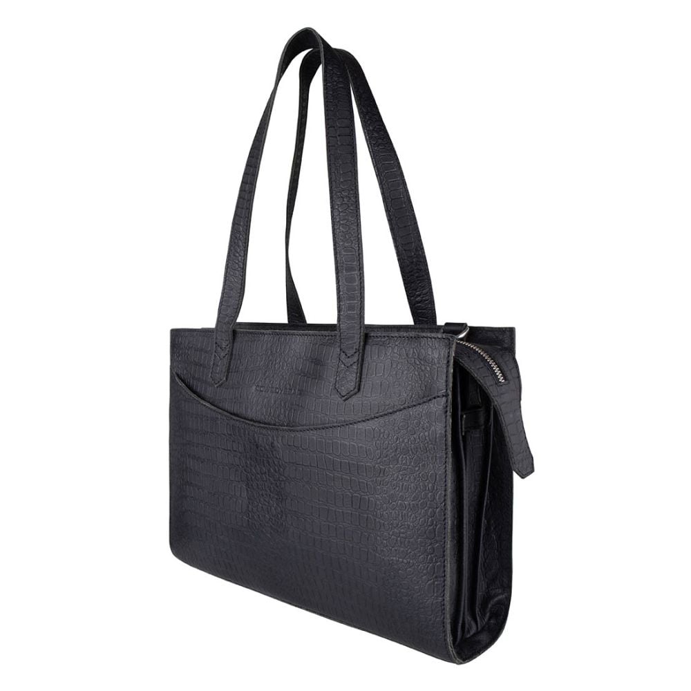 Cowboysbag Cowboysbag Laptop Bag Elston 13 Inch Croco Black