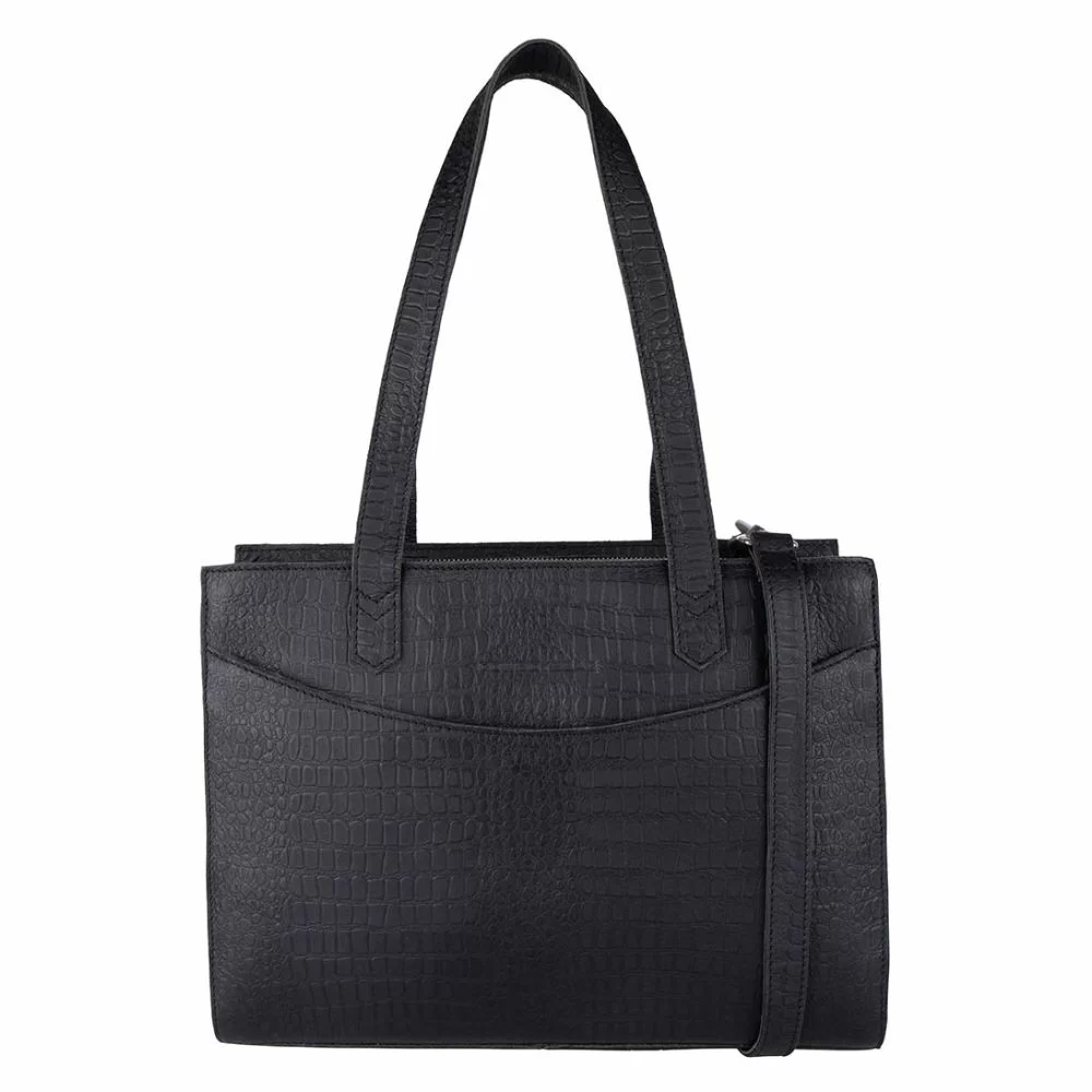 cowboysbag Cowboysbag Laptop Bag Elston 13 inch Croco Black