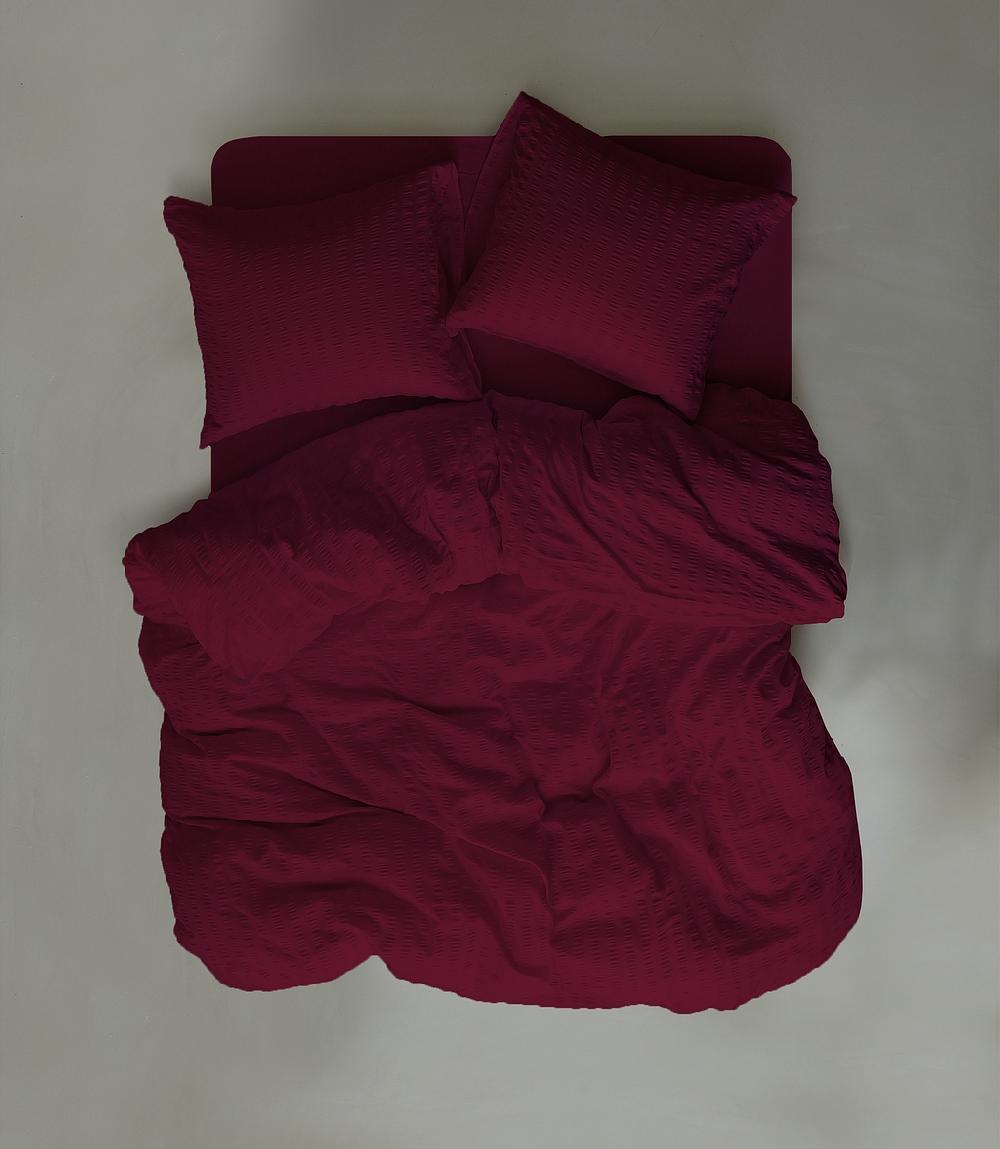 crisp sheets Beddengoed Set | Smooth Waffle Pomme Granate