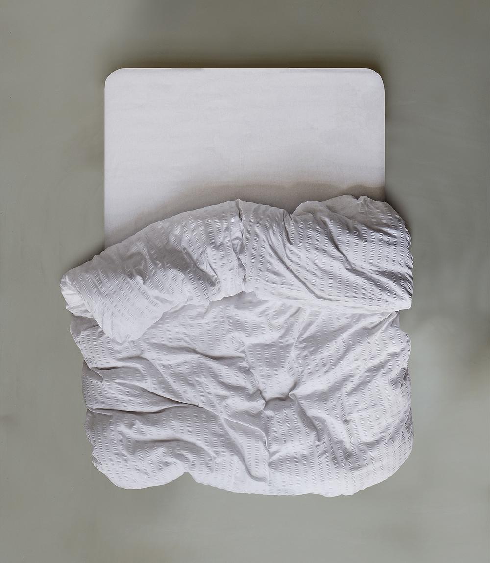 crisp sheets Dekbedovertrek | Smooth Waffle Silver