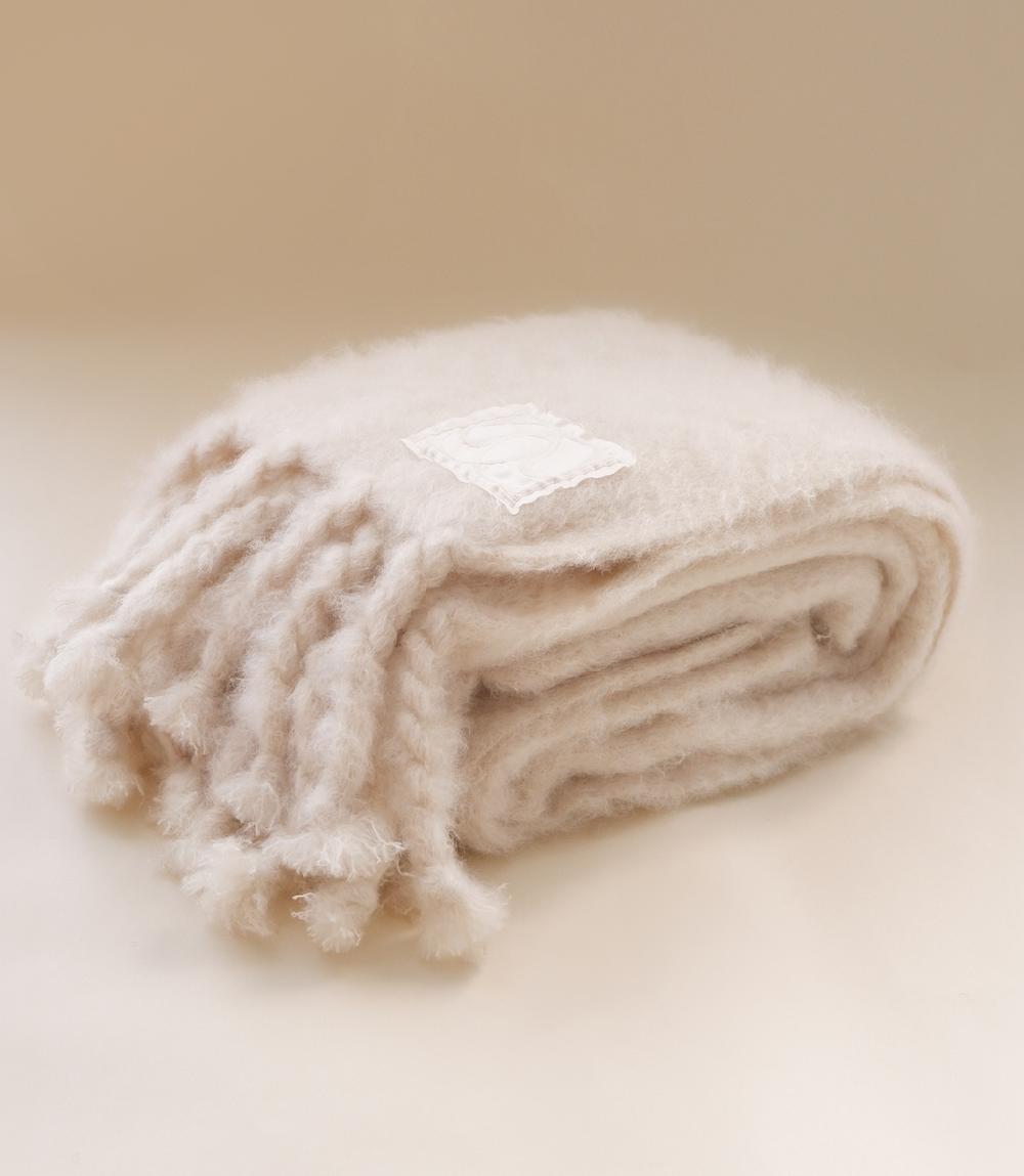 crisp sheets Deken | Mohair-Wol Cream