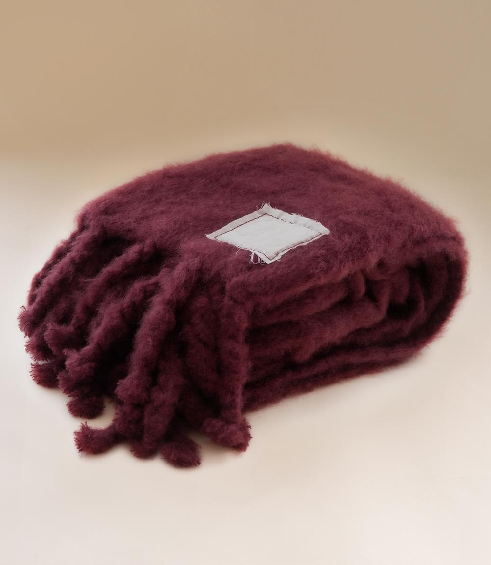 crisp sheets Deken | Mohair-Wol Malbec