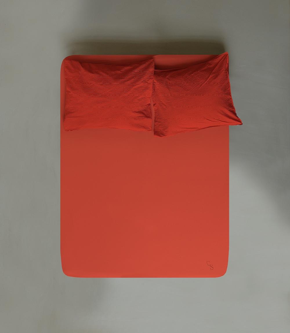 crisp sheets Hoeslaken | Perkal Tencel™ Chili