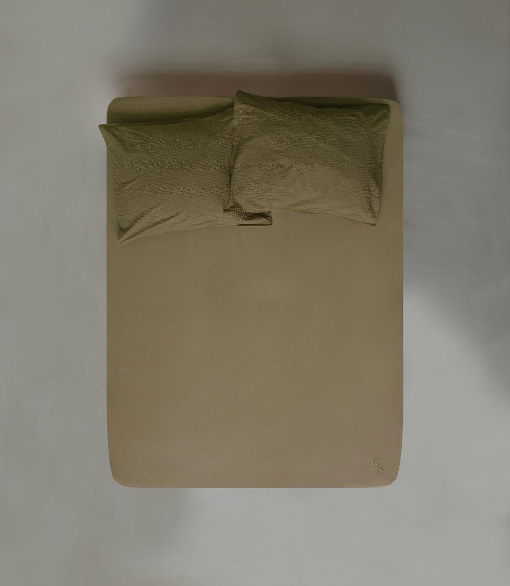 crisp sheets Hoeslaken | Perkal Tencel™ Olive