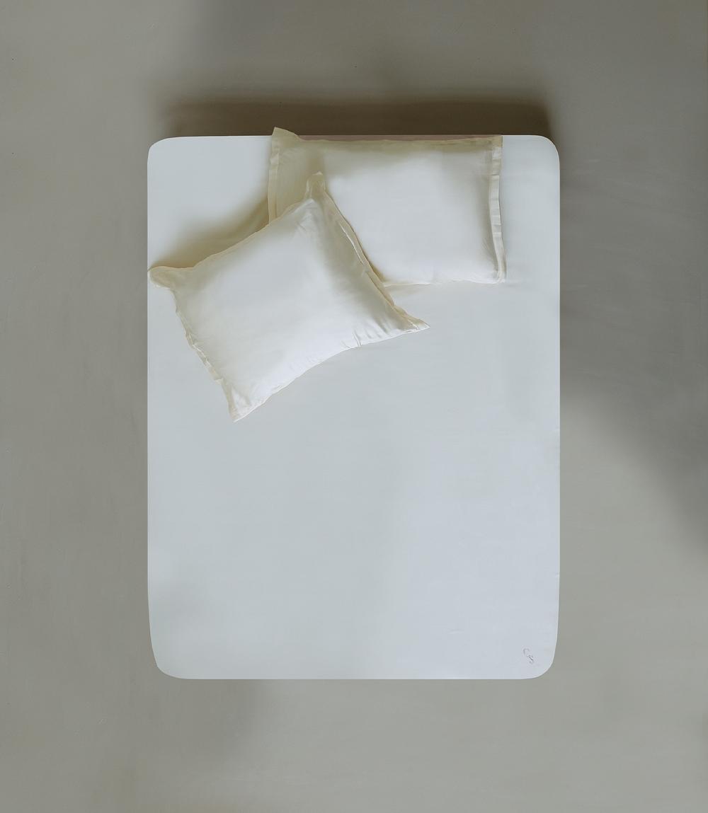 crisp sheets Hoeslaken | Satijn Tencel™ Milk