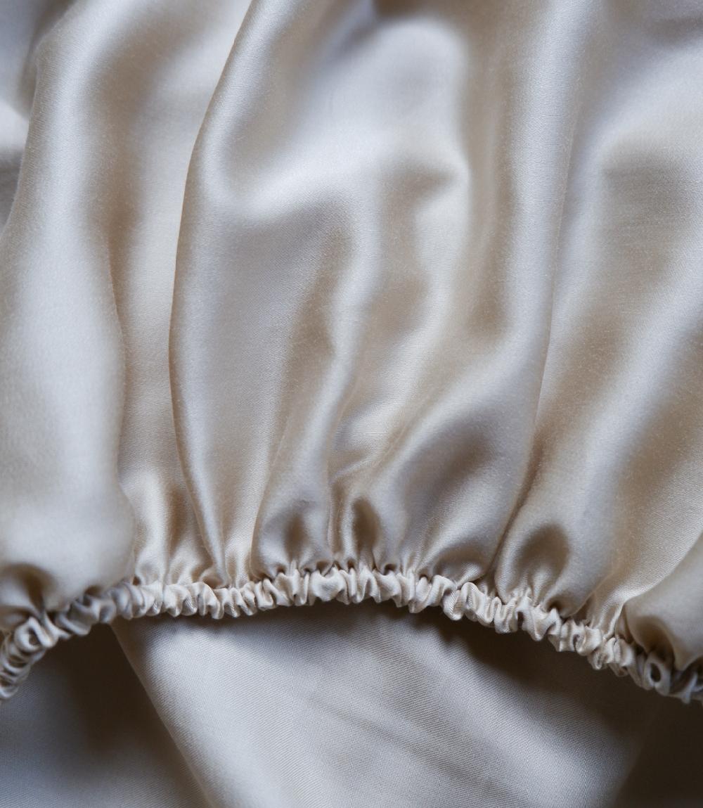 Crisp Sheets Hoeslaken | Satijn Tencel™ Oat Milk