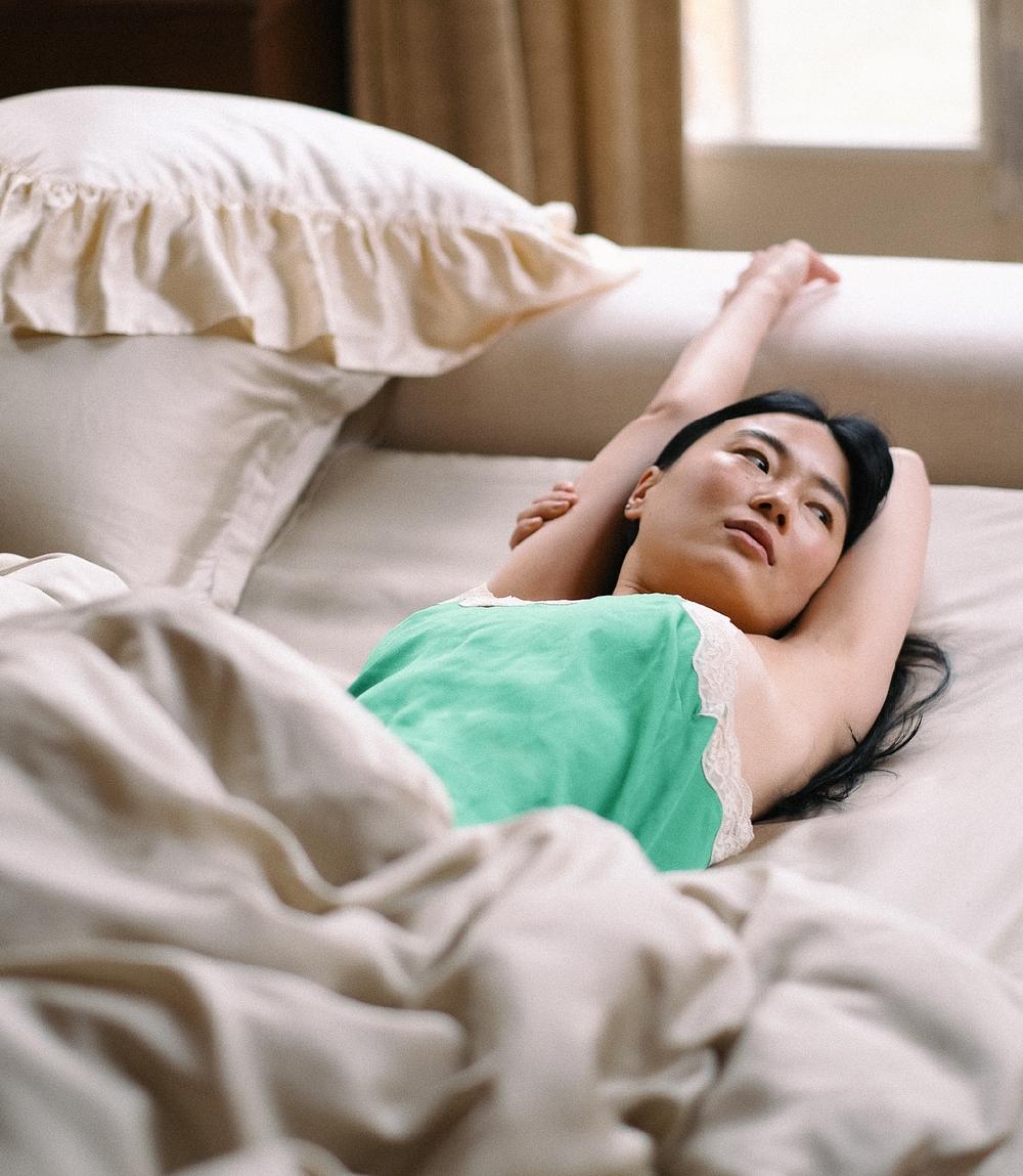 Crisp Sheets Hoeslaken | Satijn Tencel™ Oat Milk