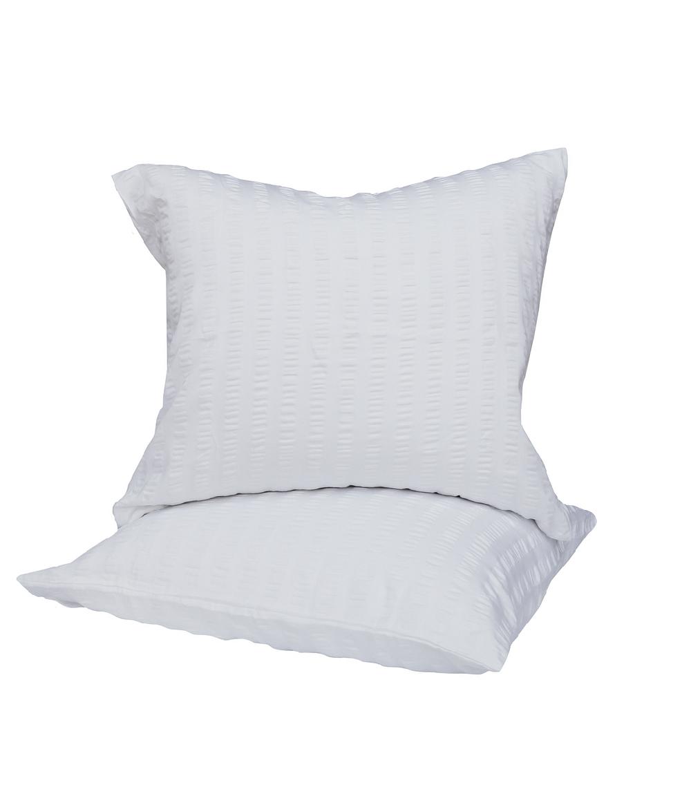 crisp sheets Kussensloop Set | Smooth Waffle Silver