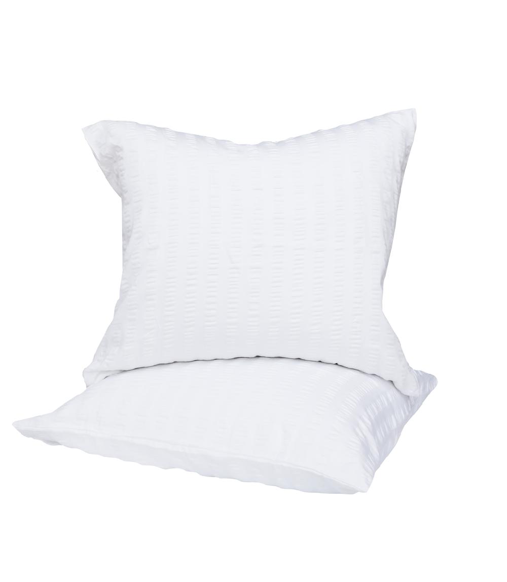 crisp sheets Kussensloop Set | Smooth Waffle White