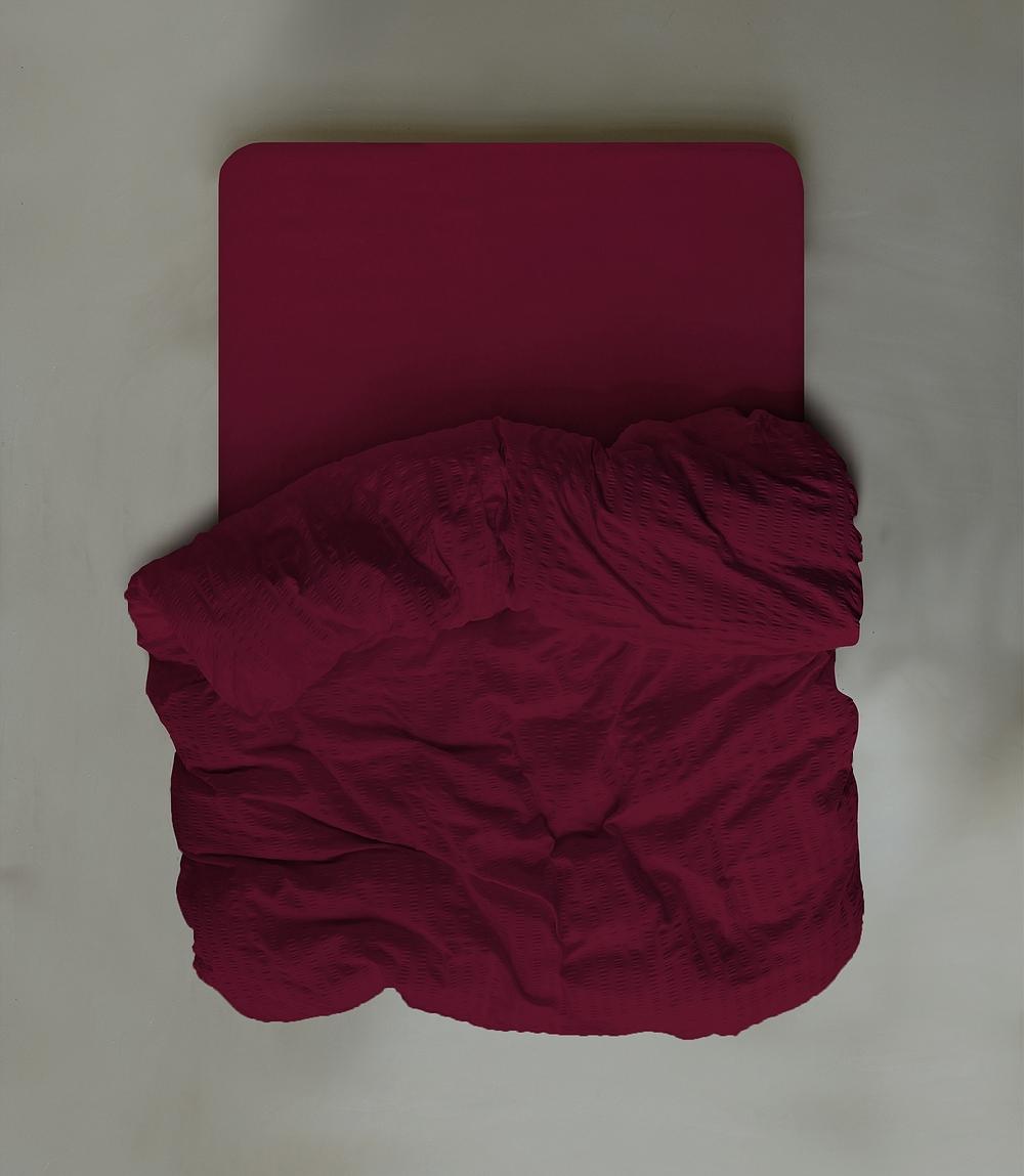 crisp sheets Dekbedovertrek | Smooth Waffle Pomme Granate
