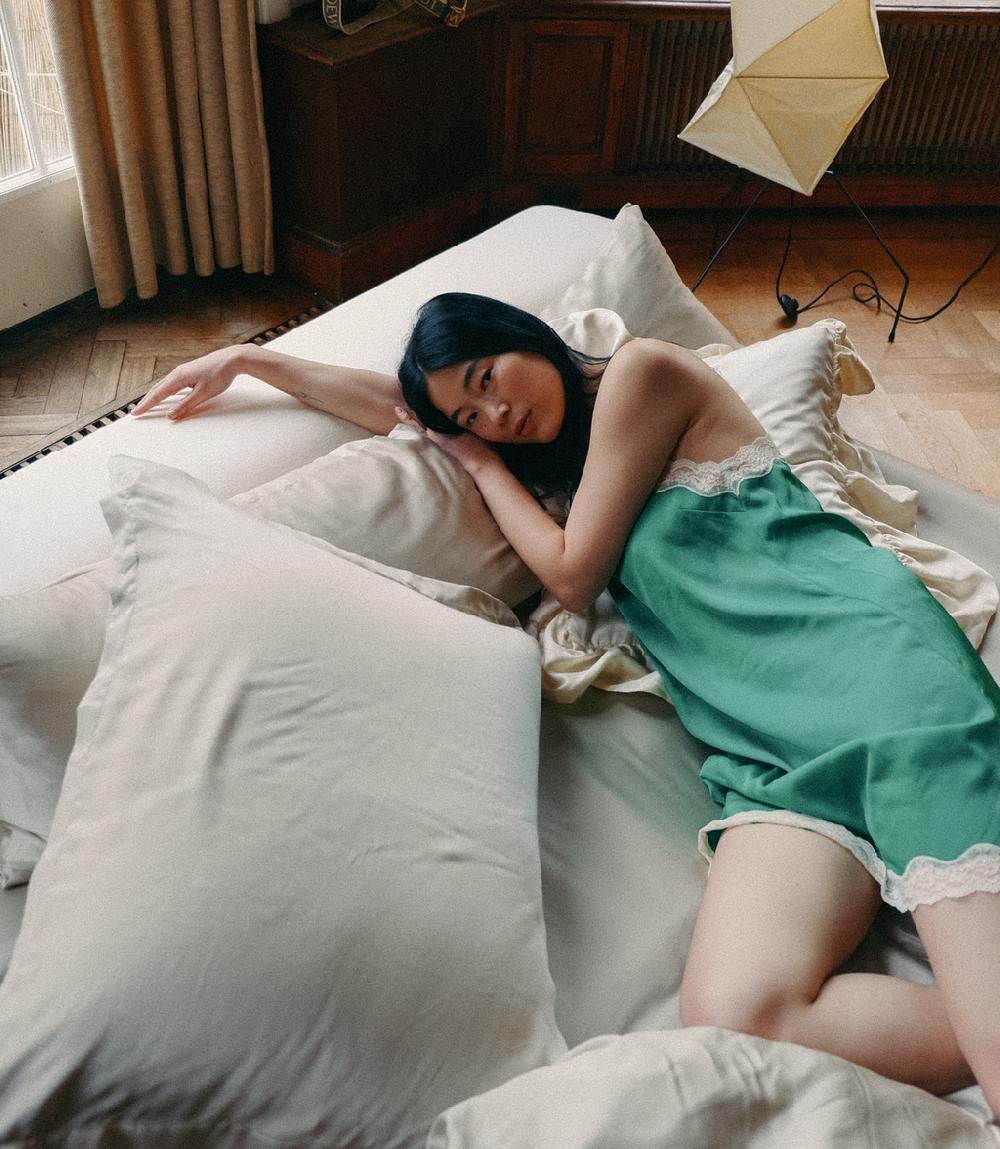 Crisp Sheets Kussensloop Set | Satijn Tencel™ Oat Milk