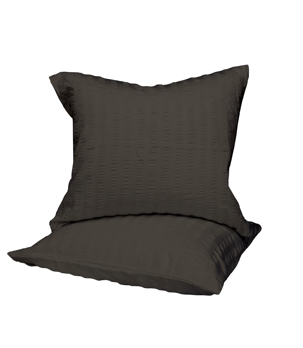 crisp sheets Kussensloop Set | Smooth Waffle Grey Brown