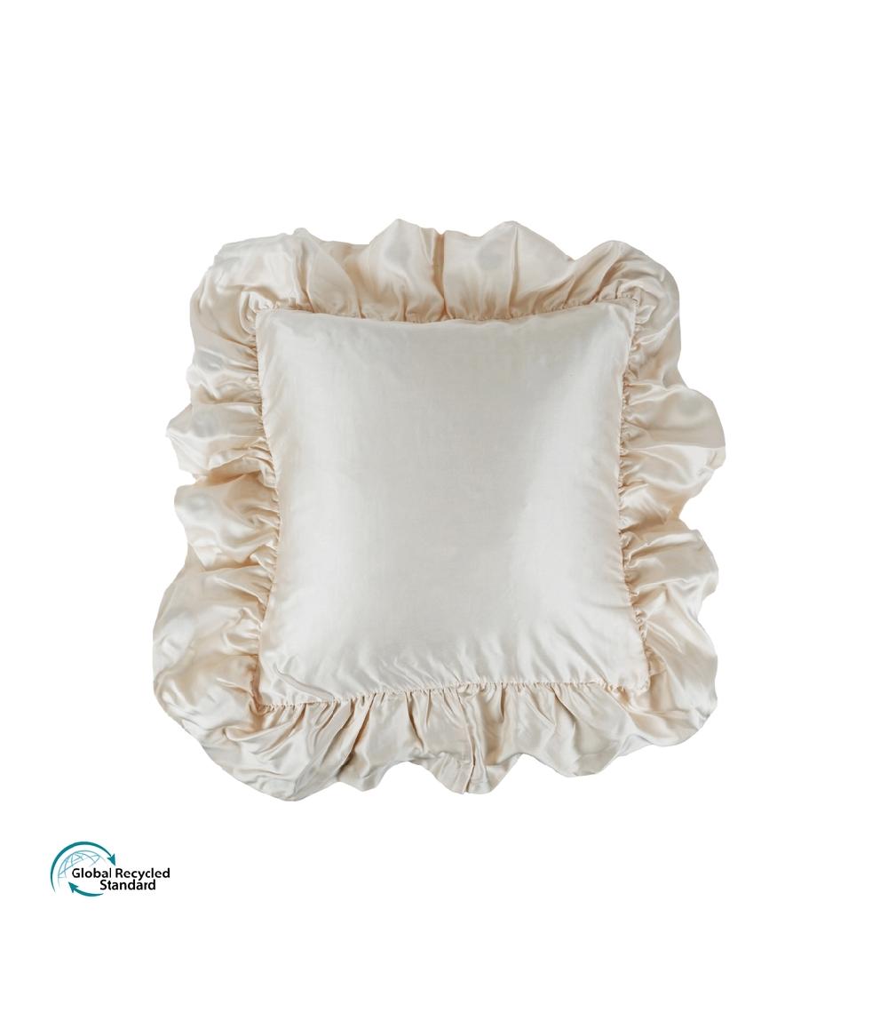 crisp sheets Sierkussen met Ruches | Satijn Tencel™ Milk