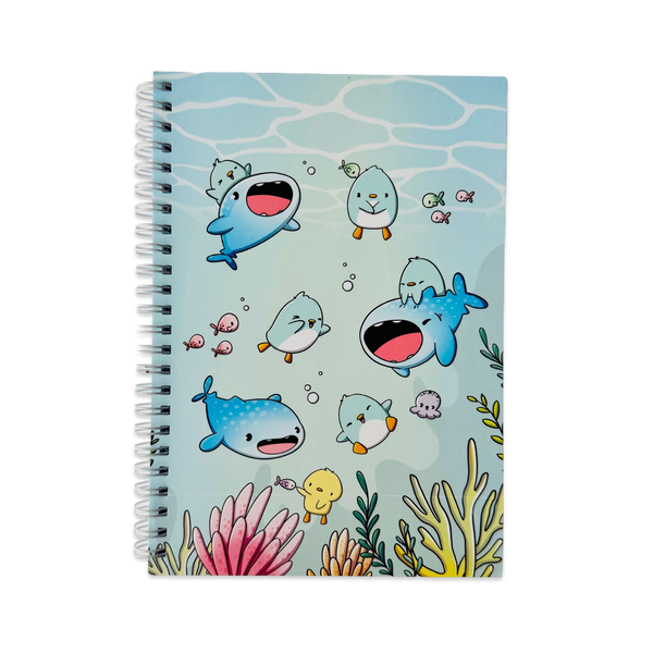 CutieSquad A5 Bullet Journal - Penguins and Whales