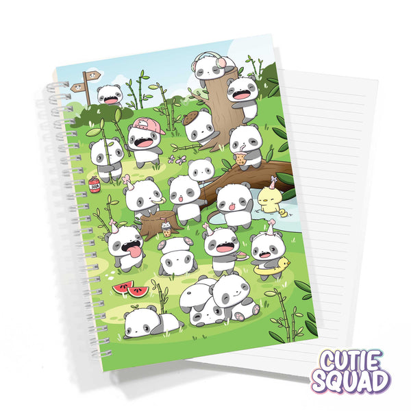 CutieSquad A5 Notebook - Panda Forest