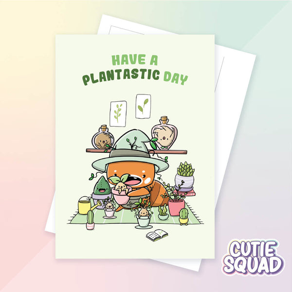 CutieSquad Ansichtkaart - Have a plantastic day