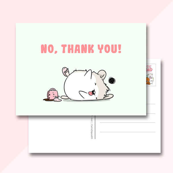 CutieSquad Ansichtkaart - No thank you (LIMITED )