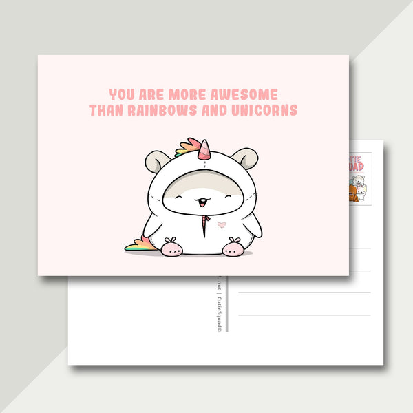 CutieSquad Ansichtkaart - Rainbows & Unicorns (LIMITED )