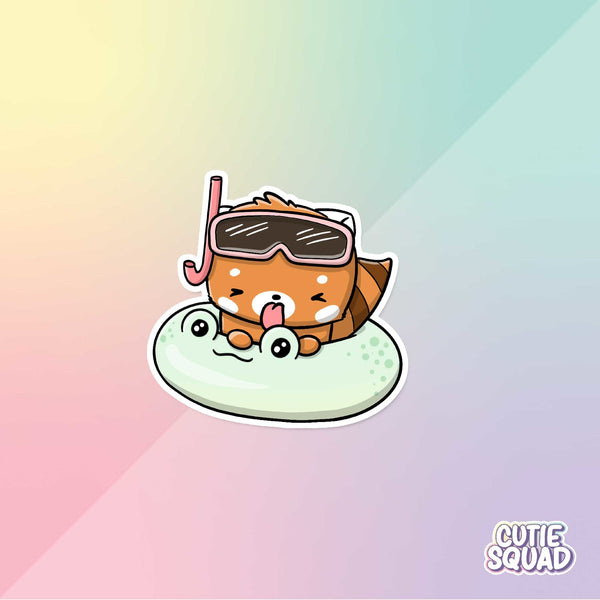 CutieSquad Stickerset - Poolfloat Red Pandas