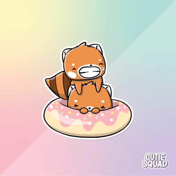 CutieSquad Stickerset - Poolfloat Red Pandas