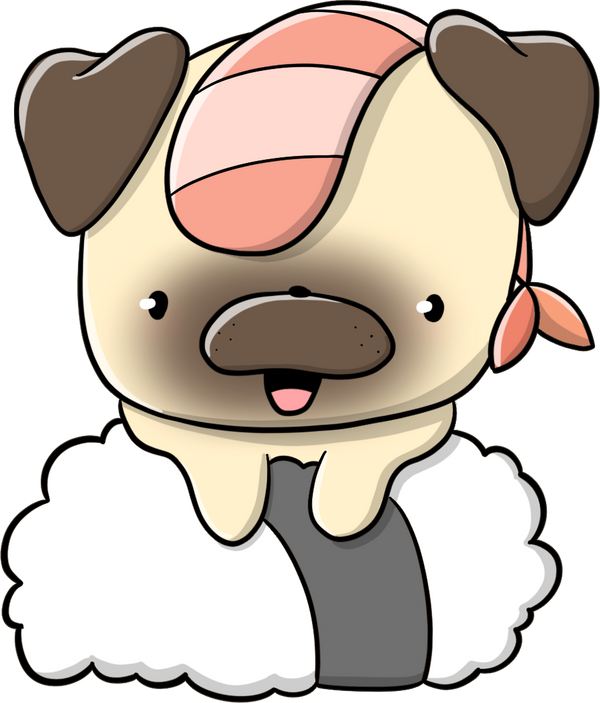 CutieSquad Stickerset - Pugs With Food