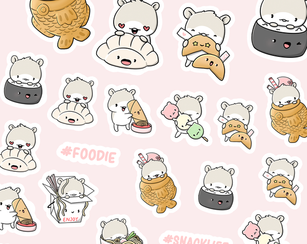 CutieSquad Stickervel - Asian Foodies