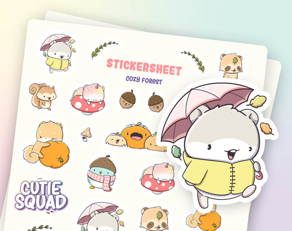 CutieSquad Stickervel - Cozy Forest