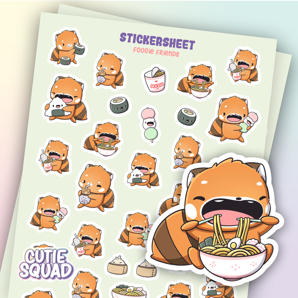 CutieSquad Stickervel - Foodie Friends